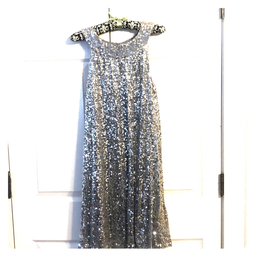 Silver Sequin mini dress